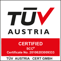 Certifikat SCC – TÜV Austria, br. 20106203009333